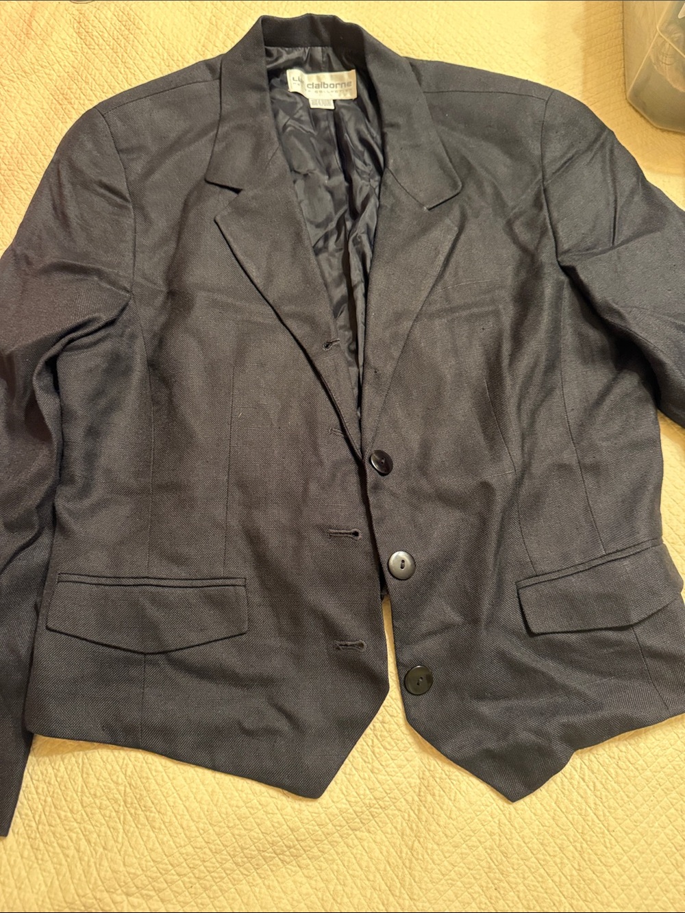 Liz Claiborne Black Women's Two-Button Tailored Blazer